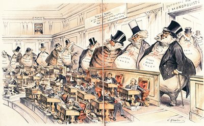De Bazen van de Senaat, illustratie uit het Amerikaanse tijdschrift 